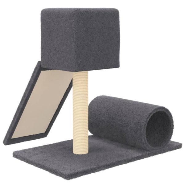 Árvore p/ gatos c/ poste arranhador sisal 59 cm cinzento-escuro - Image 5