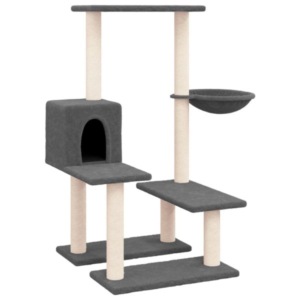 Árvore para gatos c/ arranhadores sisal 94,5 cm cinza-escuro - Image 2
