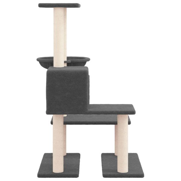 Árvore para gatos c/ arranhadores sisal 94,5 cm cinza-escuro - Image 4
