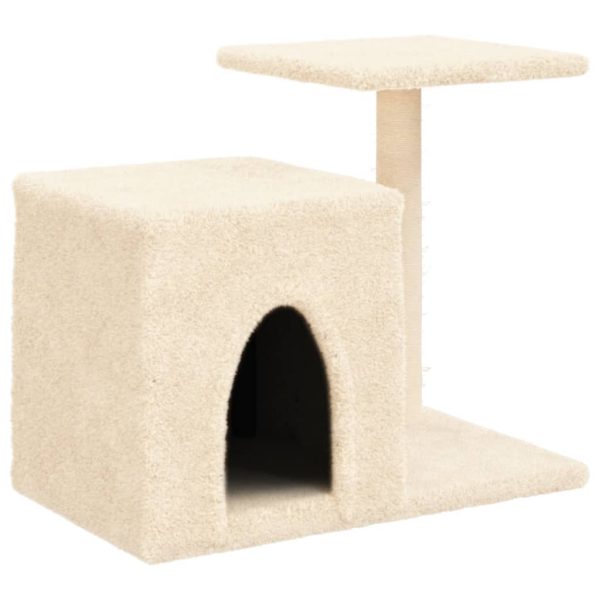 Árvore para gatos c/ postes arranhadores sisal 50,5 cm creme - Image 2