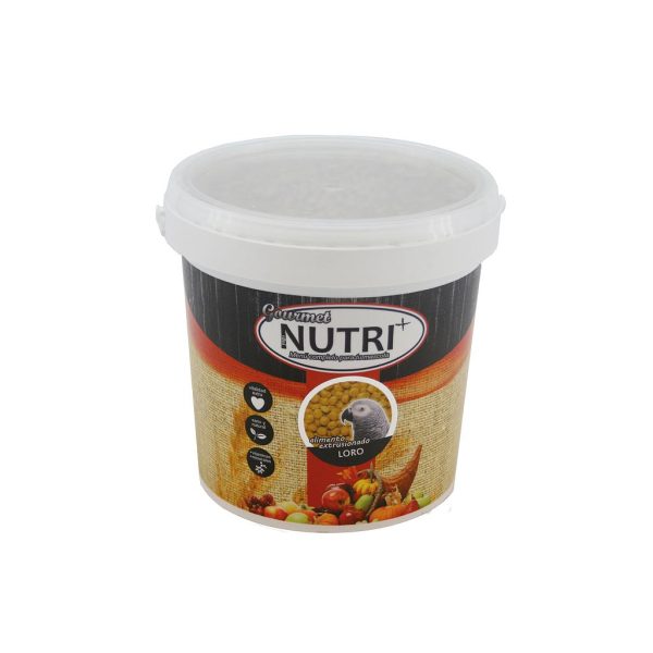 NUTRI+ AVES GOURMET EXTRUSIONADO LORO (CUBO 2.400 GR APROX)