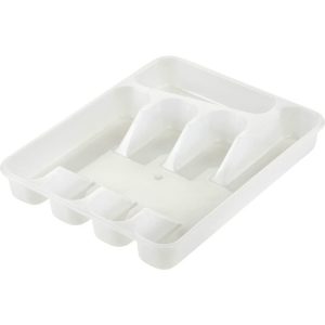 BANDEJA PARA CUBERTERÍA, 5 APARTADOS, 33,5X26,5X5 CM, COLOR NATURAL (TRANSPARENTE)