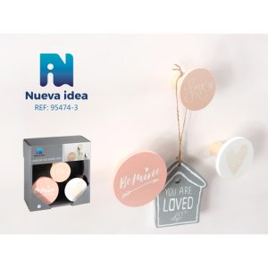GANCHO DE PARED NUEVA IDEA DE 3 PIEZAS CIRCULOS