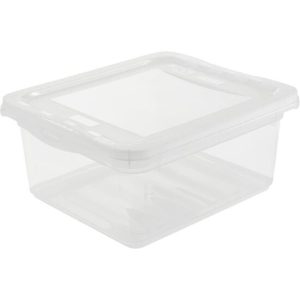 CAJAS DE ALMACENAJE, NATURAL TRANSPARENTE, 19.5 X 16.5 X 8.5 CM