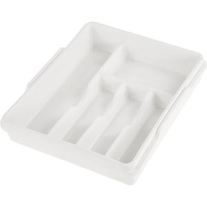 BANDEJA PARA CUBIERTOS, DE 5 A 7 COMPARTIMENTOS, INSERCIÓN EN CAJONES, 38 X 32 X 7,5 CM HASTA 38 X 50,5 X 7,5 CM, FRANKA, BLANCA