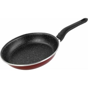 MAGEFESA PRAGA PIEDRA SARTÉN 24 CMS, ACERO ESMALTADO VITRIFICADO, EN GRANATE, INDUCCIÓN Y LAVAVAJILLAS