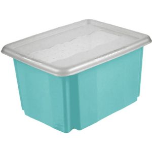CAJA DE ALMACENAJE, CAPACIDAD 15 LITROS, 38X28,5X20,5, TURQUESA, COLECCIÓN EMIL&EMILIA