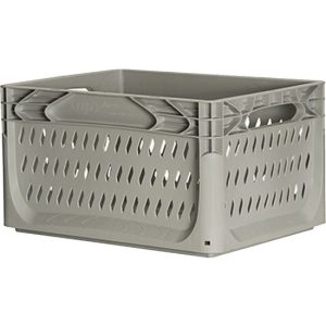 CAJA INDUSTRIAL PERFORADA 40X30 H 22 CM GRIS