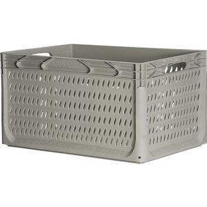 CAJA INDUSTRIAL PERFORADA 60X40 H 32 CM GRIS