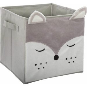 CAJA DE ALMACENAMIENTO DE ZORRO EN TERCIOPELO - 30 X 2 X 29CM