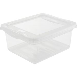 CAJA DE ALMACENAMIENTO 19,5 X 16,5 X 8,5, TRANSLÚCIDO