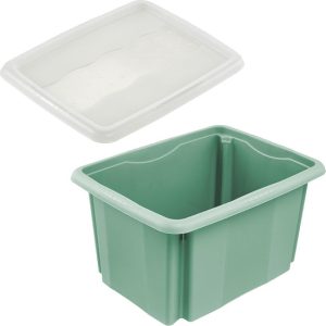 CAJA DE ALMACENAMIENTO CON TAPA 38 X 28,5 X 20,5, VERDE NÓRDICO