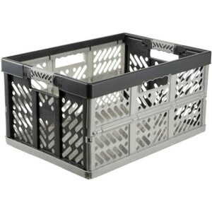CAJA PLEGABLE CON ASAS SUAVES, 54 X 37 X 28 CM, 45 L, BEN, GRIS CLARO