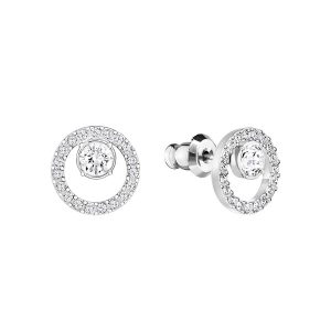 PAR DE BRINCOS SWAROVSKI, METAL COMUM