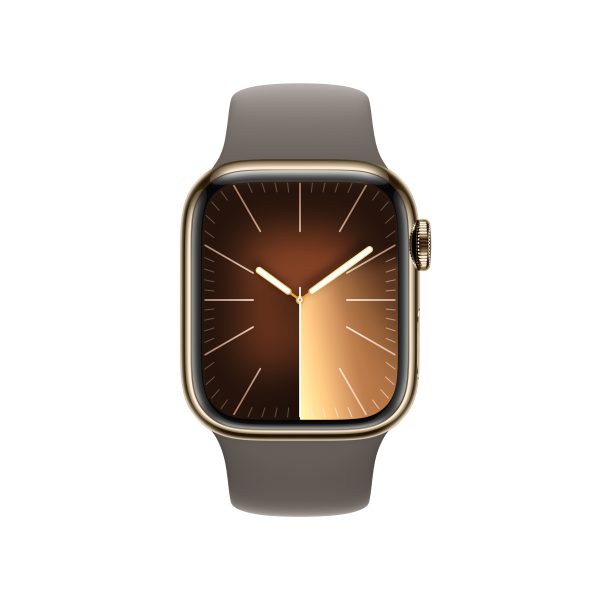 APPLE WATCH SERIES 9 MRJ63QL/A 41MM SILVER STAINLESS STEEL CASE WITH CLAY SPORT BAND - Image 2
