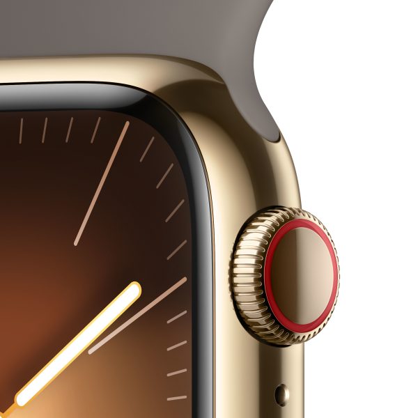 APPLE WATCH SERIES 9 MRJ63QL/A 41MM SILVER STAINLESS STEEL CASE WITH CLAY SPORT BAND - Image 3
