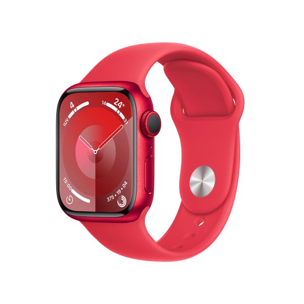 APPLE WATCH SERIES 9 MRY63QL/A 41MM (PRODUCT) RED ALUMINIUM CASE WITH (PRODUCT) RED SPORT BAND