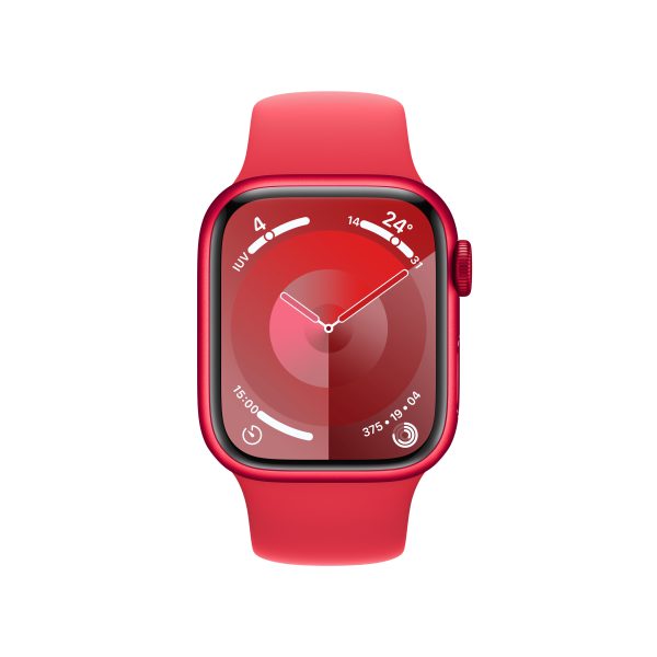 APPLE WATCH SERIES 9 MRY63QL/A 41MM (PRODUCT) RED ALUMINIUM CASE WITH (PRODUCT) RED SPORT BAND - Image 2