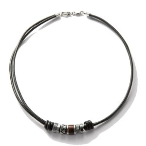 COLAR FOSSIL, COURO