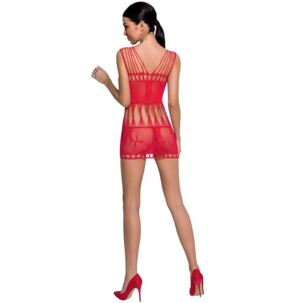 PASSION WOMAN BS090 BODYSTOCKING - RED ONE SIZE - Image 2