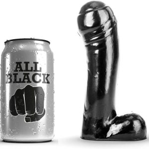 TUDO PRETO - DILDO PRETO 15 CM