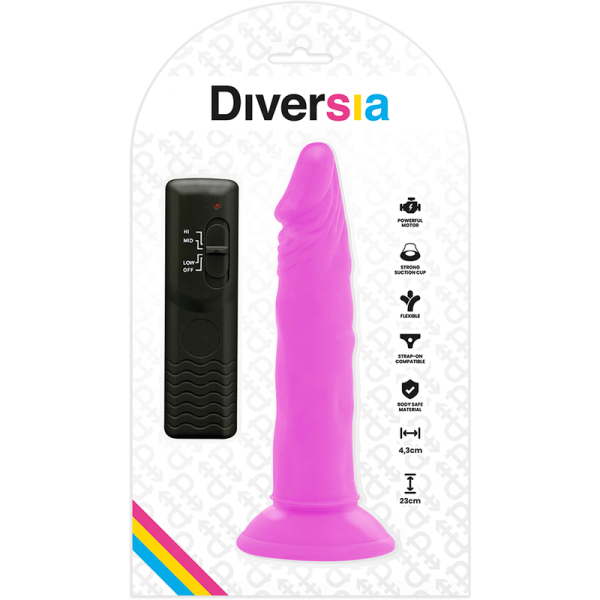 DIVERSIA - FLEXÍVEL VIBRAÇÃO VIBRANTE 23 CM - ROXO - Image 7