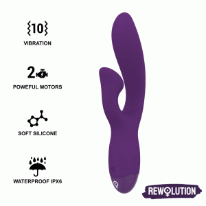VIBRADOR FLEXÍVEL REWOLUTION REWOFUN COM COELHO