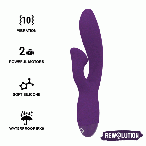 VIBRADOR FLEXÍVEL REWOLUTION REWOFUN COM COELHO