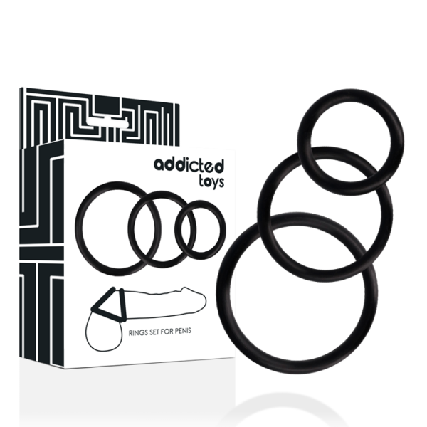 ADDICTED TOYS SET ANILLOS PENE NEGRO - Image 2