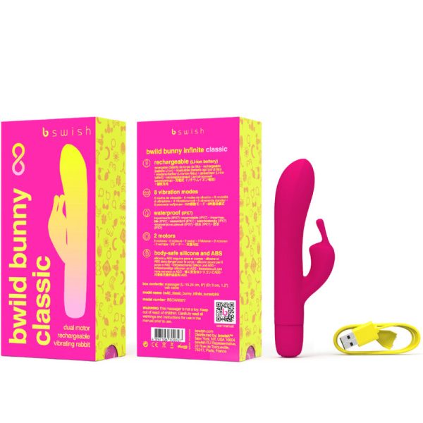 B SWISH - BWILD BUNNY INFINITE CLASSIC VIBRADOR RECARGABLE SILICONA ROSA - Image 3