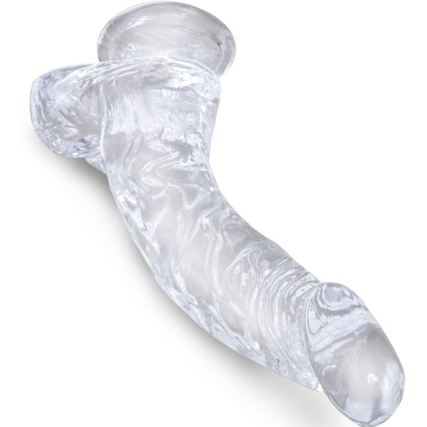 KING COCK CLEAR - PÊNIS CURVO REALISTA COM BOLAS 16,5 CM TRANSPARENTE - Image 2
