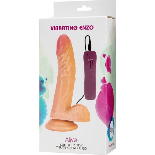ALIVE - VIBRADOR DE PÊNIS ENZO REALÍSTICO 21 CM - Image 2