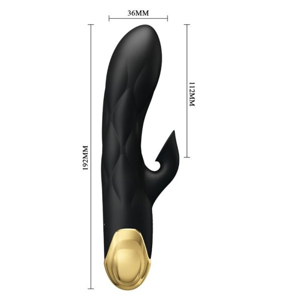 PRETTY LOVE - VIBRADOR DE LUXO Banhado A OURO RECARREGVEL PRETO - Image 4
