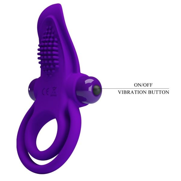 PRETTY LOVE - ANEL PARA PÉNIS VIBRANTE ROXO - Image 7