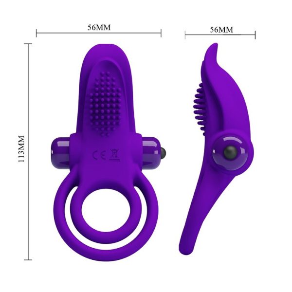 PRETTY LOVE - ANEL PARA PÉNIS VIBRANTE ROXO - Image 6