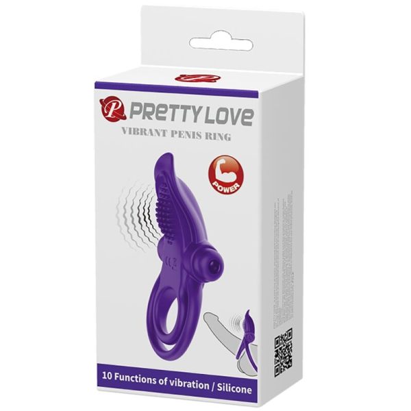 PRETTY LOVE - ANEL PARA PÉNIS VIBRANTE ROXO - Image 9