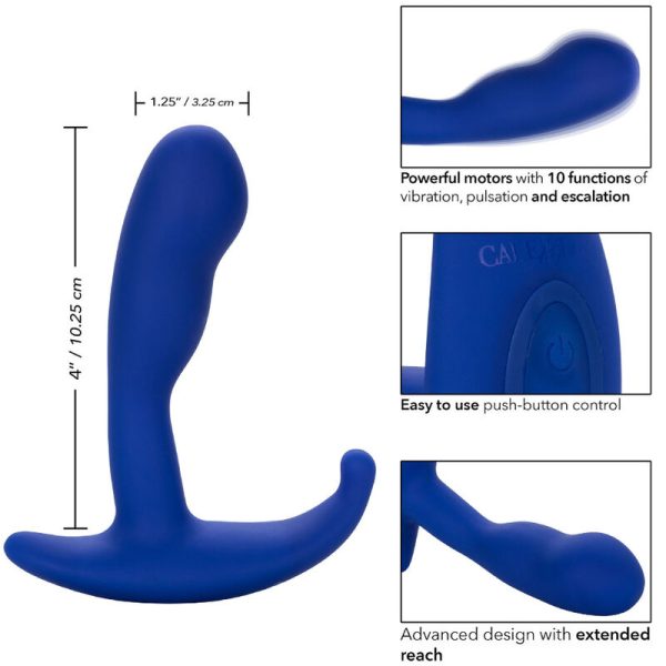 ADMIRAL - ESTIMULADOR ANAL CURVO E VIBRADOR AZUL - Image 4