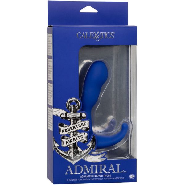 ADMIRAL - ESTIMULADOR ANAL CURVO E VIBRADOR AZUL - Image 5
