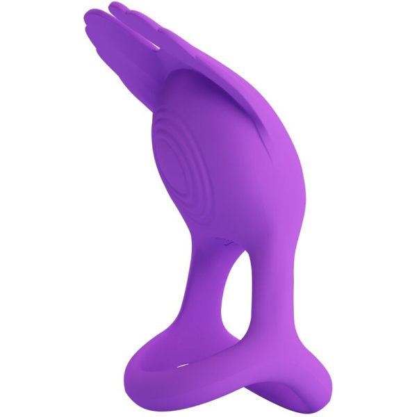 PRETTY LOVE - ANEL PARA PÊNIS VIBRANTE 7 VIBRAÕES SILICONE ROXO - Image 2