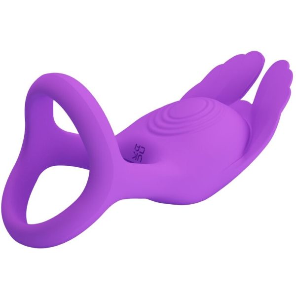 PRETTY LOVE - ANEL PARA PÊNIS VIBRANTE 7 VIBRAÕES SILICONE ROXO - Image 3