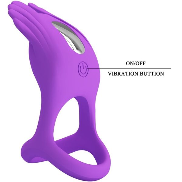 PRETTY LOVE - ANEL PARA PÊNIS VIBRANTE 7 VIBRAÕES SILICONE ROXO - Image 6
