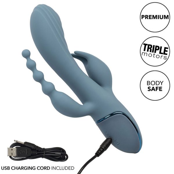 CALIFORNIA EXOTICS - VIBRADOR TRIPLO ECSTASY CINZA - Image 10