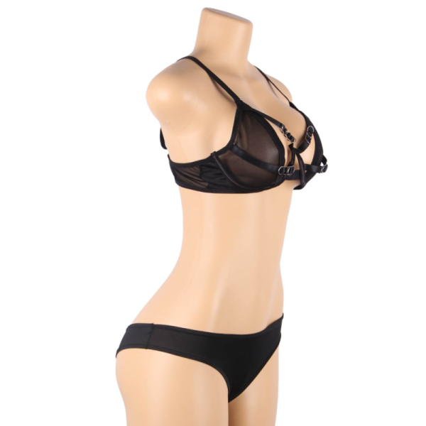 SUBBLIME - CONJUNTO DE DUAS PEÇAS DE SUTIÃ TRANSPARENTE E TIRAS S/M - Image 7