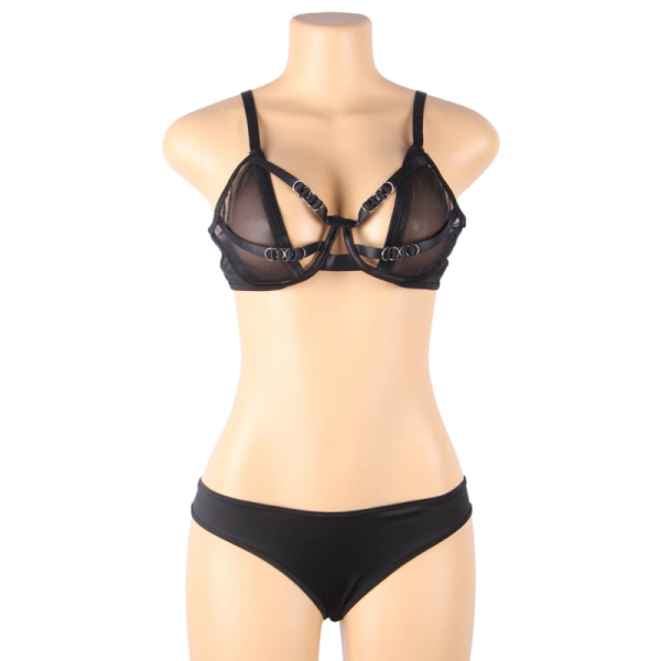 SUBBLIME - CONJUNTO DE DUAS PEÇAS DE SUTIÃ TRANSPARENTE E TIRAS S/M - Image 9