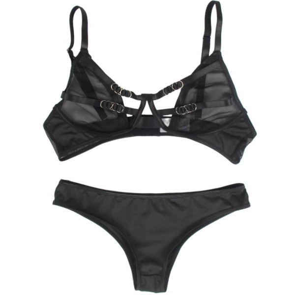 SUBBLIME - CONJUNTO DE DUAS PEÇAS DE SUTIÃ TRANSPARENTE E TIRAS S/M - Image 11