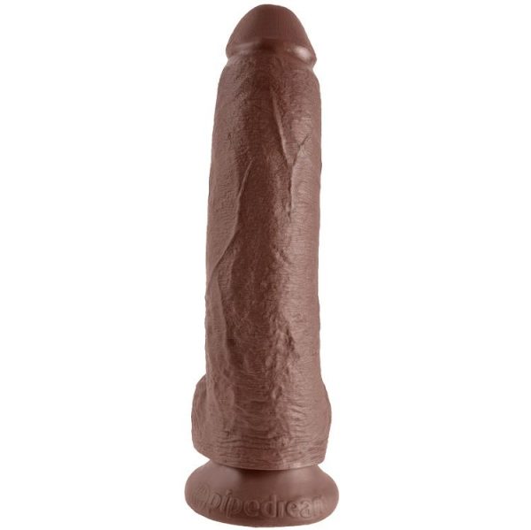 KING COCK 9" GALO CASTANHO COM BOLAS 22,9 CM - Image 2