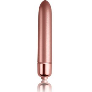 TOQUE DE BALA VIBRANTE ROCKS-OFF DE VELUDO ROSE BLUSH