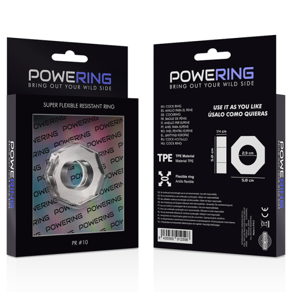 POWERING - ANEL PARA PÉNIS SUPER FLEXÍVEL E RESISTENTE 5CM PR10 TRANSPARENTE - Image 11