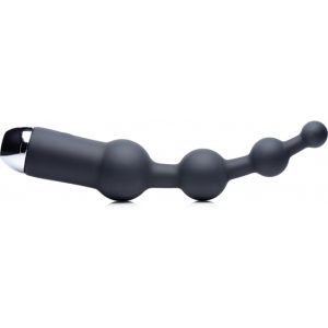 10X BOLAS ANALES SILICONA CON VIBRADOR - NEGRO