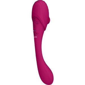 VIVE MIRAI - VIBRADOR DOBLE FLEXIBLE PULSE WAVE & AIR WAVE - ROSA